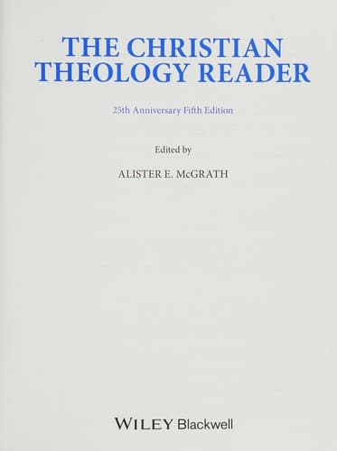 Tapa de Christian Theology Reader