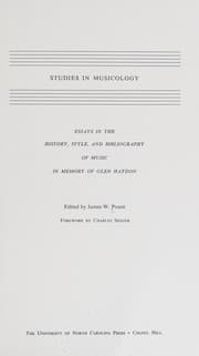 Tapa de Studies in musicology