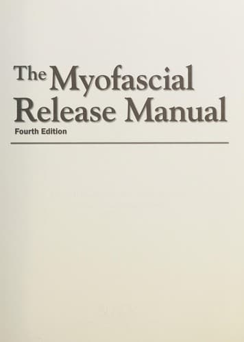 Tapa de The myofascial release manual