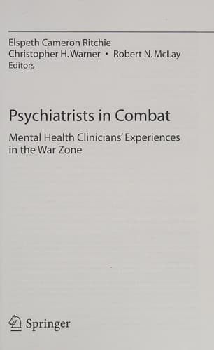Tapa de Psychiatrists in Combat