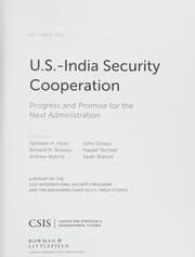 Tapa de U. S. -India Security Cooperation