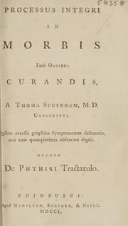 Tapa de Processus integri in morbis ferè omnibus curandis ... quibus accessit graphica symptomatum delineatio, unà cum quamplurimis observatu dignis, necnon de phthisi tractatulo