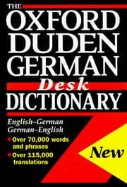 Tapa de The Oxford-Duden German desk dictionary
