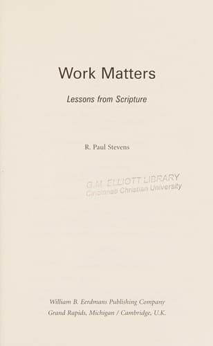 Tapa de Work matters