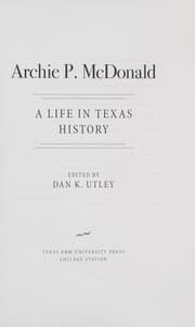 Tapa de Archie P. McDonald