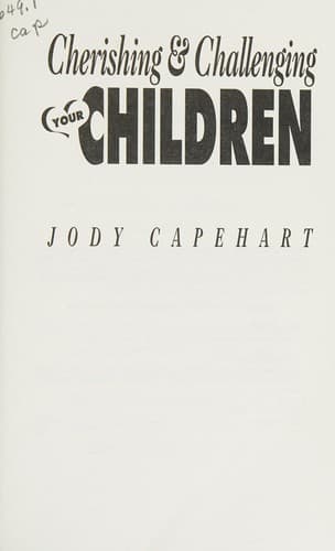 Tapa de Cherishing & challenging your children