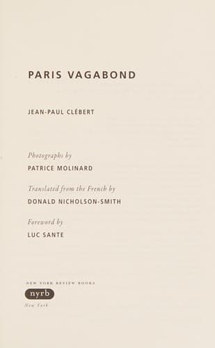 Tapa de Paris vagabond