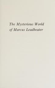 Tapa de The mysterious world of Marcus Leadbeater