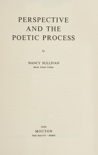 Tapa de Perspective and the poetic process