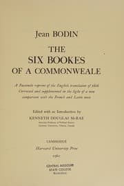Tapa de The six bookes of commonweale