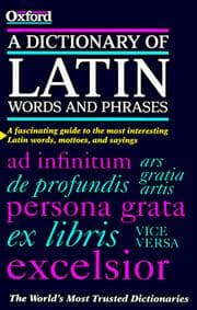 Tapa de A dictionary of Latin words and phrases