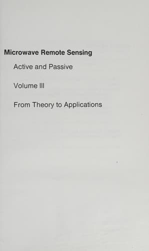 Tapa de Microwave remote sensing