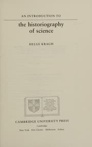 Tapa de An introduction to the historiography of science