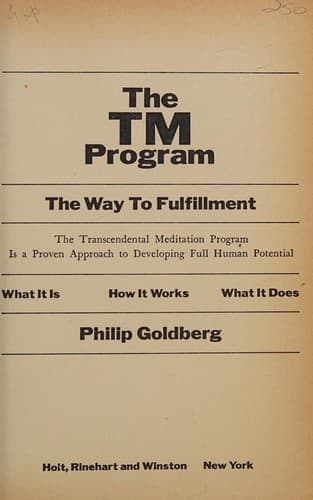 Tapa de The TM program