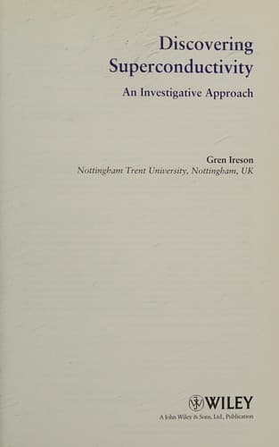 Tapa de Discovering superconductivity
