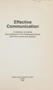Tapa de Effective Communication (The Professional Development Series)