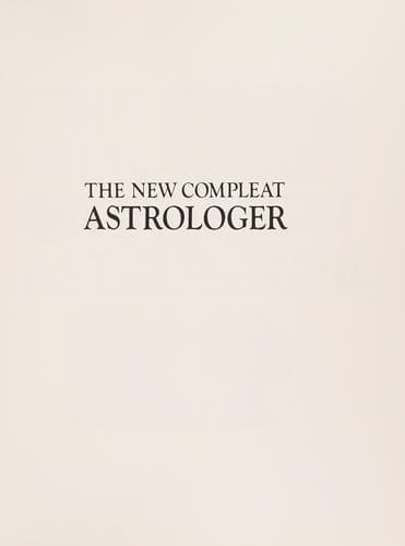 Tapa de The new compleat astrologer
