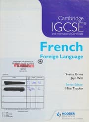 Tapa de Cambridge IGCSE and International Certificate French Foreign Language