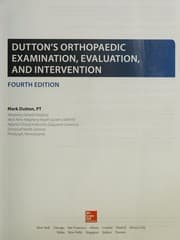 Tapa de Dutton's Orthopaedic Examination Evaluation and Intervention