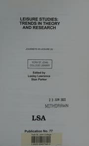 Tapa de Leisure studies