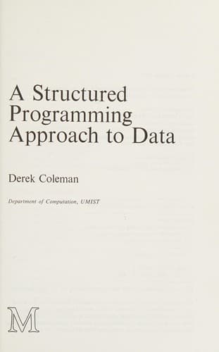 Tapa de A structured programming approach to data