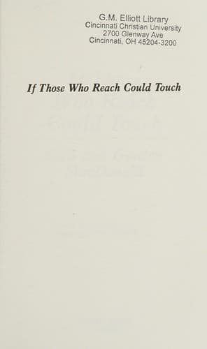 Tapa de If those who reach could touch