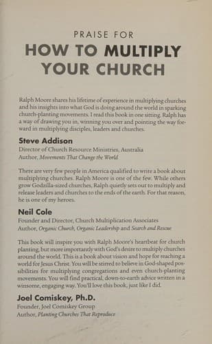 Tapa de How to multiply your church
