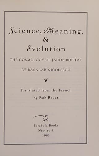 Tapa de Science, Meaning, & Evolution