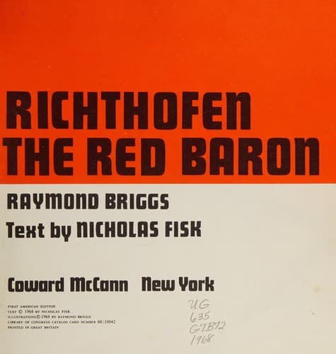 Tapa de Richthofen, the Red Baron