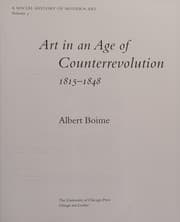 Tapa de Art in an age of counterrevolution, 1815-1848