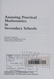 Tapa de Assessing Practical Mathematics in Secondary Schools (Assessment of Performance Unit)