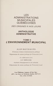 Tapa de Les administrations municipales québécoises