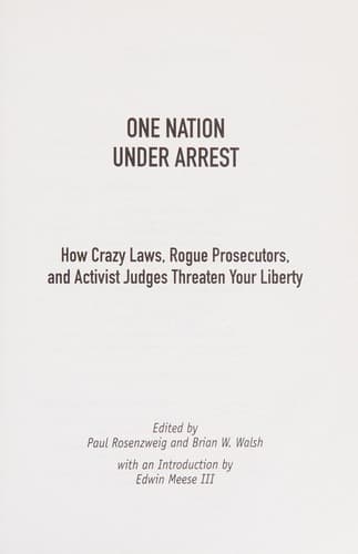Tapa de One nation under arrest