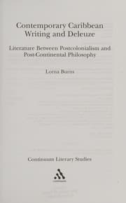 Tapa de Contemporary Caribbean writing and Deleuze