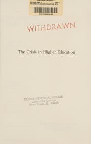 Tapa de The Crisis in higher education