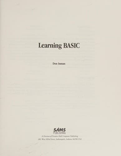 Tapa de Learning BASIC