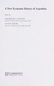 Tapa de A new economic history of Argentina