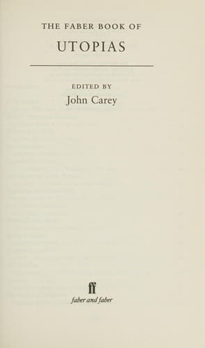 Tapa de Faber Book of Utopias