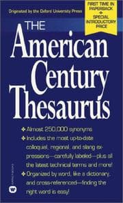 Tapa de American Century Thesaurus