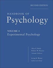 Tapa de Handbook of Psychology, Experimental Psychology