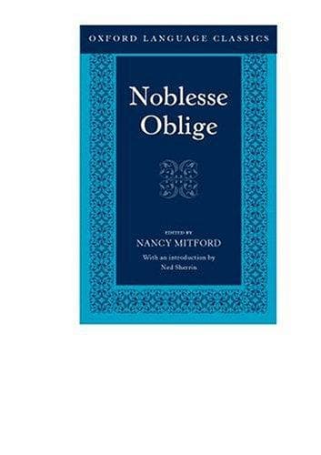 Tapa de Noblesse Oblige
