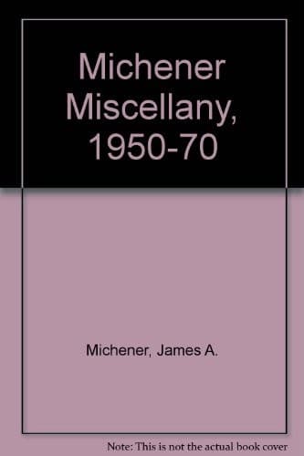 Tapa de A Michener miscellany, 1950-1970