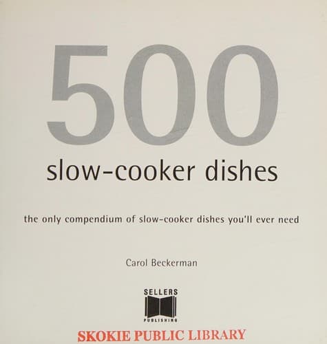 Tapa de 500 Slow-Cooker Dishes