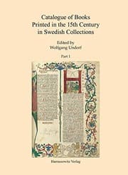 Tapa de Catalogue of books printed in the 15th century in Swedish collections