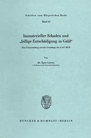 Tapa de Immaterieller Schaden und "billige Entschädigung in Geld"