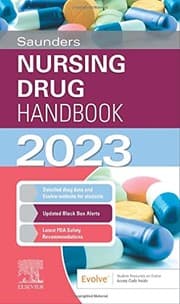 Tapa de Saunders Nursing Drug Handbook 2023