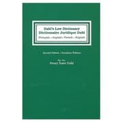 Tapa de Dahl's Law Dictionary English to French and French to English (Dictionnaire Juridique Dahl Anglais Francais et Francais Anglais