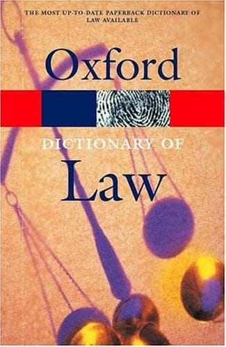 Tapa de A Dictionary of Law
