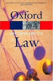 Tapa de A Dictionary of Law