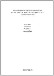 Tapa de Encyclopaedic prosopographical lexicon of Byzantine history and civilization